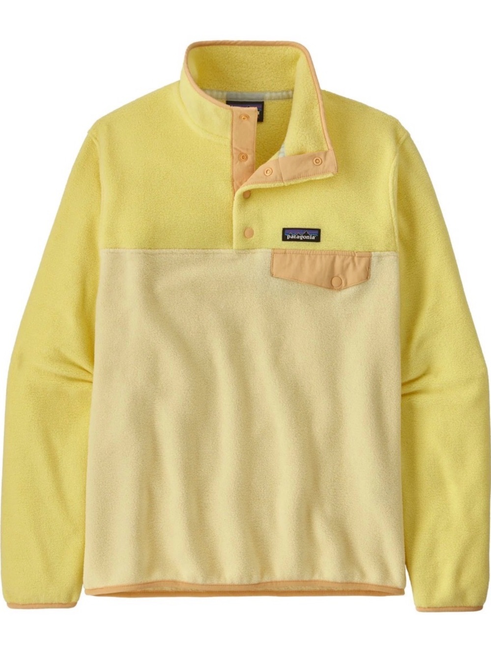 Patagonia Men’s Two-Tone Yellow Zip Fleece Pullover